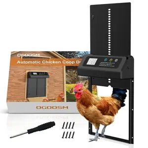 Electric Chicken Coop Door, Automatic Chicken Coop Door with Timer, Chicken Coop Door Opener, Farm Animal & Poultry Supplies