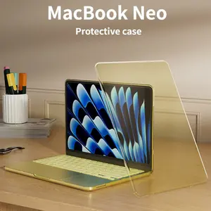 MacBook Neo Scratch-Resistant Case (Model Neo-A3404 A18 Pro) is available in four colors: Pink, Indigo, Citrus Yellow, and Crystal Clear. Neo Laptop Case