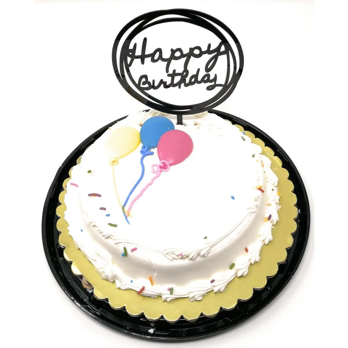Acrylic Happy Birthday Cake Topper - 1st Party Decoration, TOP006 Photo Cardboard Cake Accessory