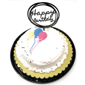 Happy Birthday Cake Topper Acrylic First Birthday Party Decoration, Favorite Topper for Cake Decorations TOP006 Photo Cardboard