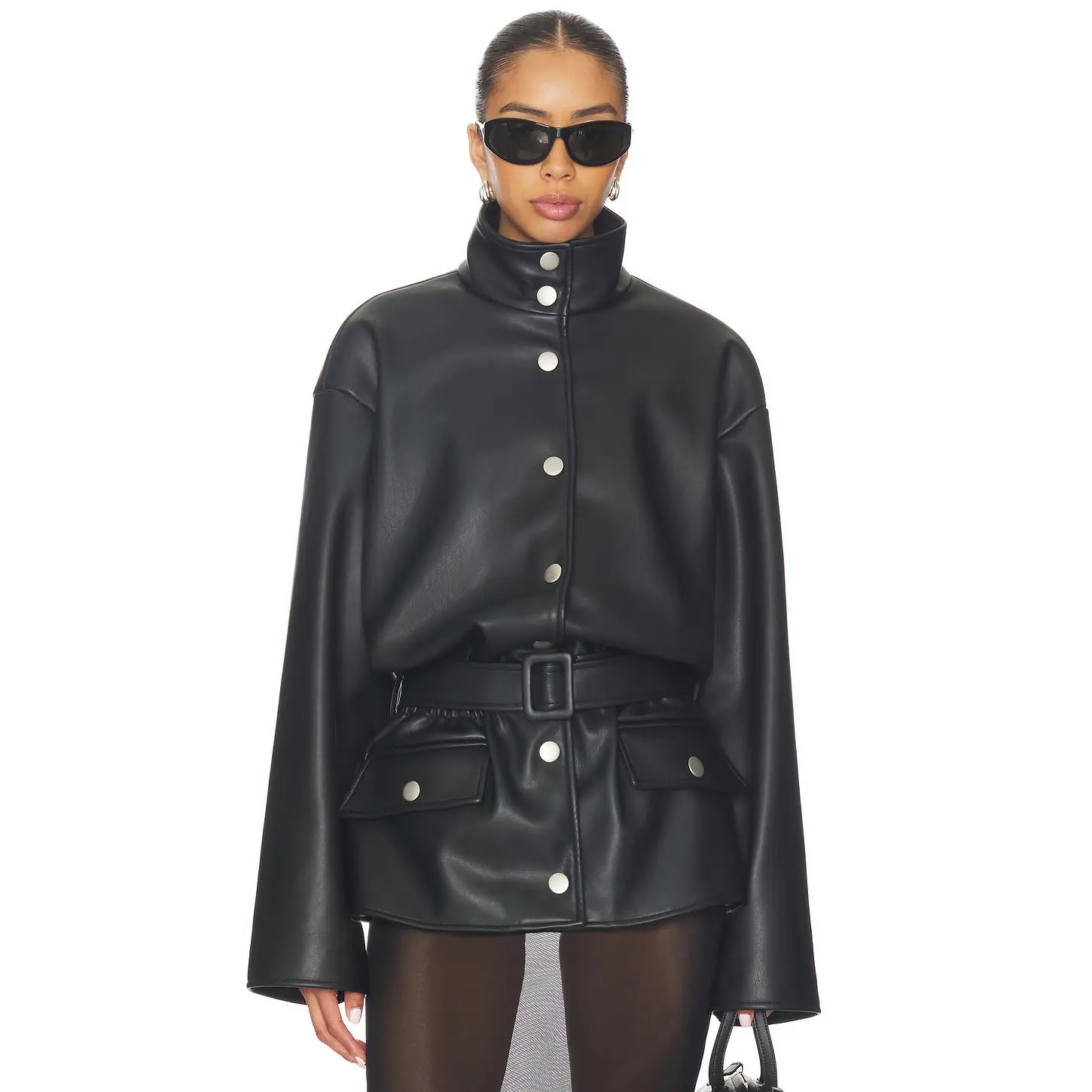 Lovers and Friends Isabela Faux Leather Jacket in Black