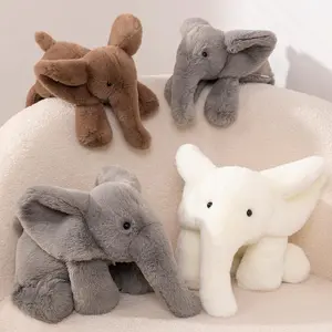 Super Soft 4 Colours Elephant Plush Toys Cute Stuffed Flappy Ears Long Plush Animals Plushy Hugging Pillow Kids Xmas Gift