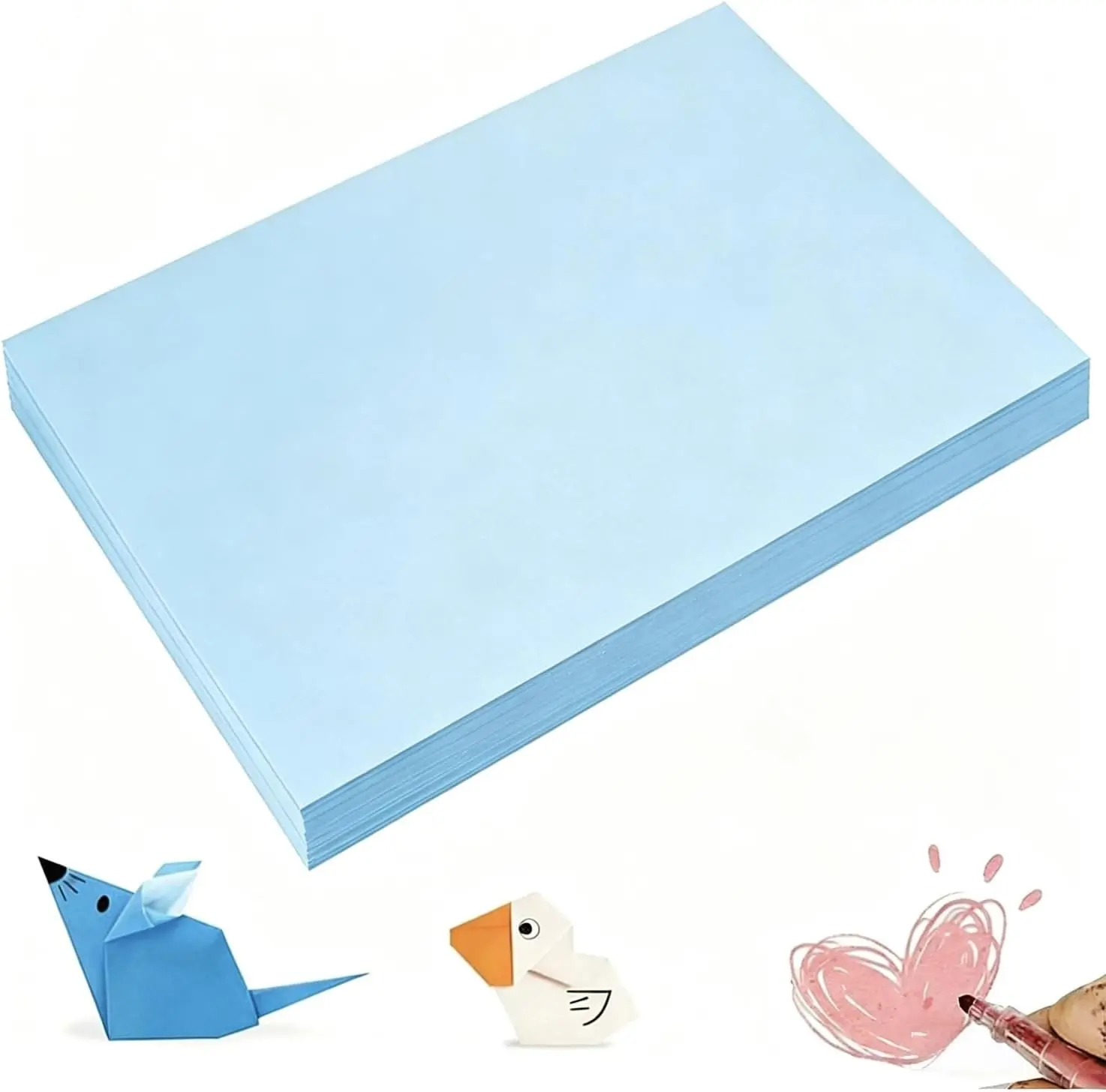 12” x 17”Sky Blue Craft Paper for Art Project Large Light Blue Paper for Construction Origami Drawing Poster Medium Weight(80 GSM) 100 Sheets