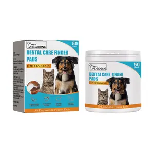 Pet Care Finger Wipes for Dental, Ear, and Eye Hygiene. Grooming Cleaner