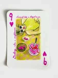 Bri Bowers - Nine of Hearts Taylor Playing Card Sticker