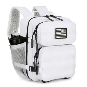 9L Mini Tactical Backpack for Men and Women, Tactical Backpack Small for Hiking, Small Tactical Bag（White）