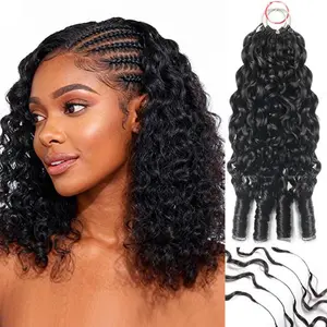 New 2026 ElNbeauty Burmese Curl Feather CrochetHuman Hair Bundles, Lightweight Pre-Separated SuperInvisibly Knot and Durable Reusable Natural Black 100%Human Hair 16-24inches Optional