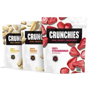 Crunchies Freeze-Dried Fruit Variety Pack, Crispy Tropical Fruit Snacks, All Natural, Non-GMO, Kosher, Resealable Bags, Pack of 6