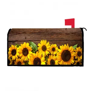 Creative Spring Flower Mailbox Sticker Set, Outdoor Decorative Mailbox Cover & Tube Protector, Trendy Floral Design for Home Use