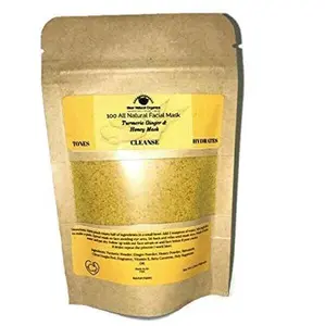 New Natural Creations Turmeric Honey & Ginger Face Mask with Vitamin C & E - Hydrating, Moisturizing, Antioxidant, Anti-Inflammatory, Brightening Formula
