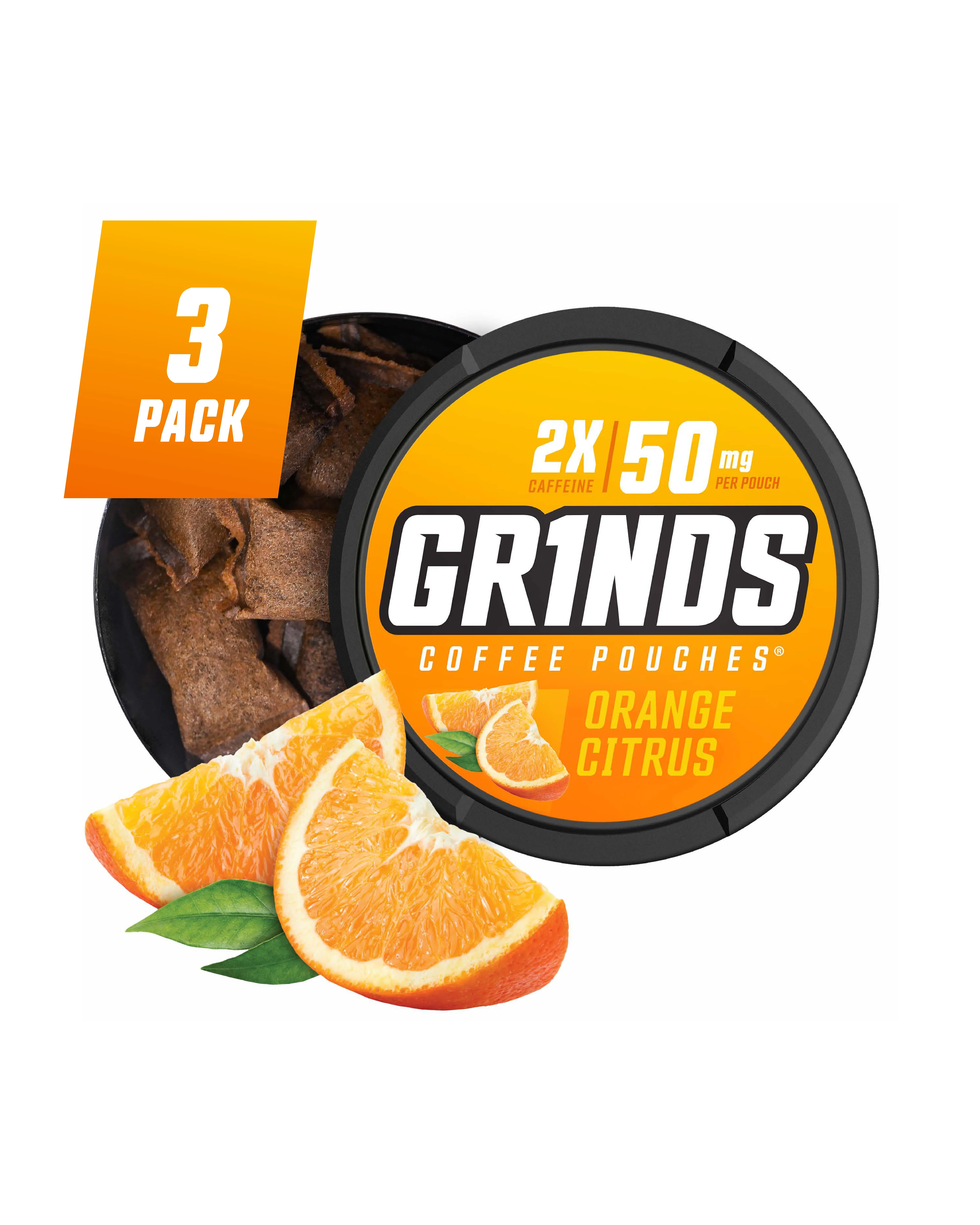 Grinds Coffee Pouches - Orange Citrus (Pack of 3) Beverage Fruit Grinds Coffee Pouches - Orange Citrus (Pack of 3) Beverage Fruit
