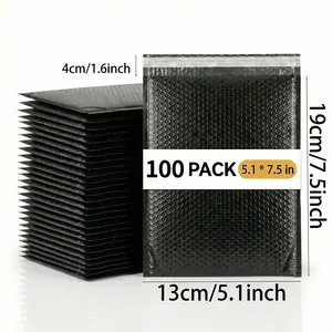 50/100 Pack Kraft Bubble Mailers 5.1x7.5 Inch, Heavy Duty Self-Seal Padded Envelopes, Shockproof Tear-Resistant Shipping Bags with Cushioned Protection for Secure Item Mailing