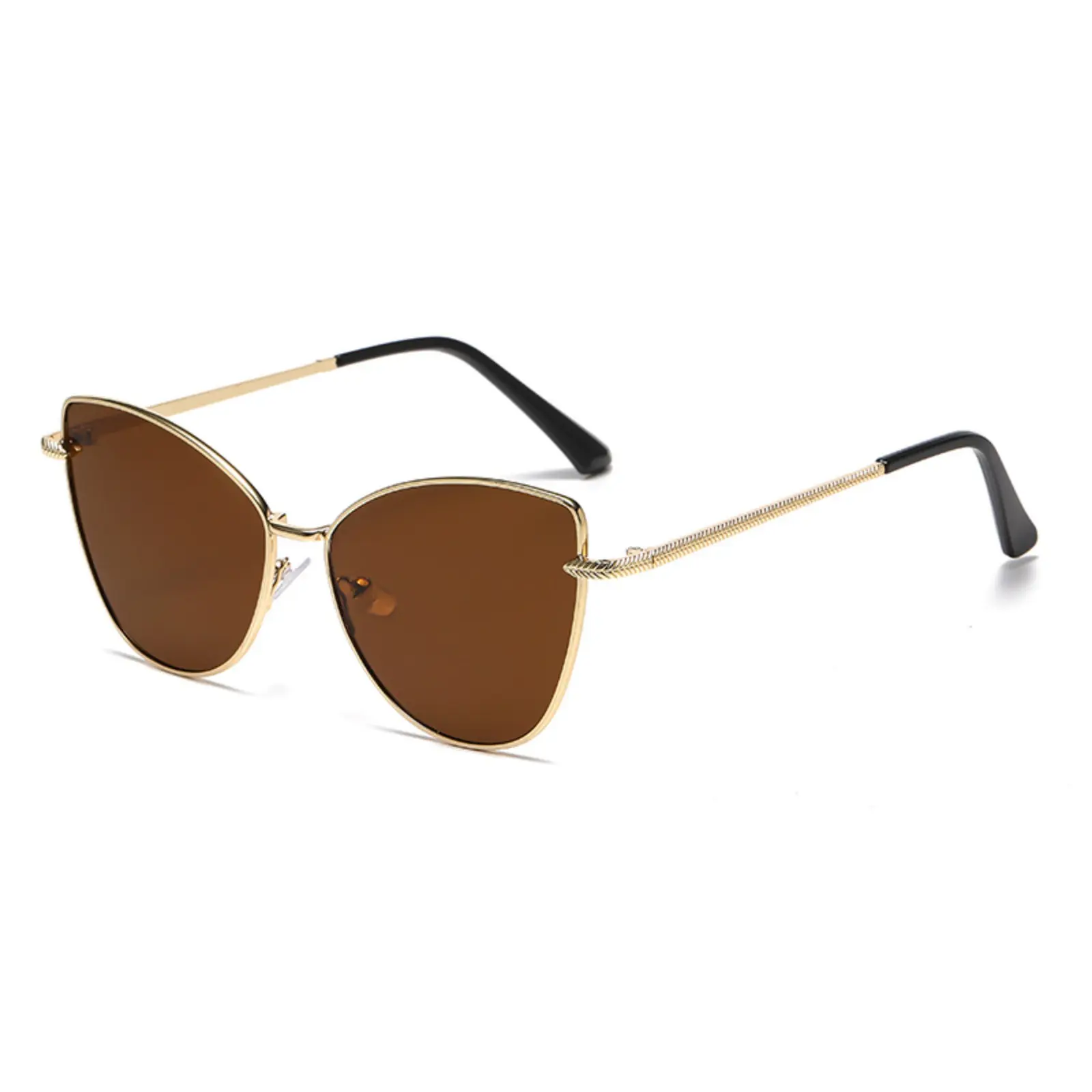 Metal Frame Retro Cat Eye Sunglasses UV400 Protection Trendy Linfemand Classic Oval Cat Eye Sunglasses Uv400, Modern  main image 2