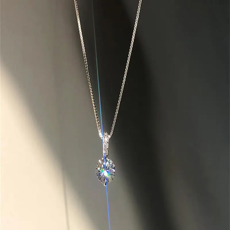 Elegant Rhinestone Decorated Pendant Necklace for Women, Adjustable Necklace, Exquisite Trendy Pendant Necklace, Chic Jewelry As Gift for Girlfriend, Bling Stylish Accessory, Fashion Necklace, Birthday Gift Jewelry