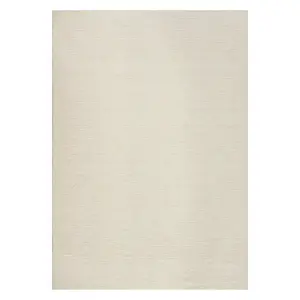 GARVEE 9'x12' Area Rug for Living Room and Bedroom, Modern Stripe Design, Low Pile, Non-Skid, Washable, Ultra-Thin Carpet in Beige for Office and Home Use