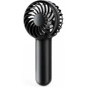 Mini Portable Handheld Fan, 3 Speed   Operated, Small USB Rechargeable Personal Fans for Makeup Eyelash, Camping Beach Airplane Travel Essentials for Women Girls Black