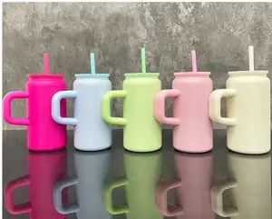 16oz stainless steel bundles Water Bottles Reusable Cup 5 colors available tumblers cute cups with handle tumbler