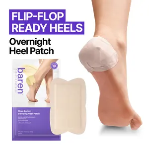 [BAREN] Shea Butter Sleeping Heel Patch (10pcs) - Foot Care, Cracked Heels, Dry Feet, Foot Treatment, Soothing