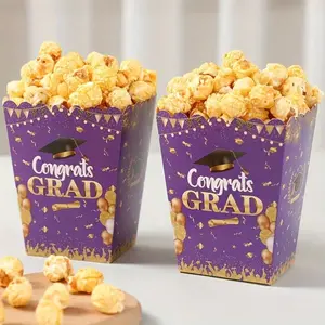 10Pcs 2026 Graduation Popcorn Snack Boxes, Perfect for Grad Party Gifts, Decorative Graduation Celebration, Table & Kitchen Décor
