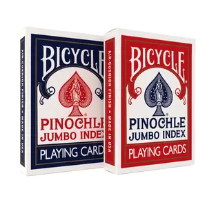 Bicycle Pinochle Playing Cards – Red or Blue Rider Back, Jumbo Index