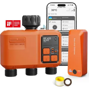 WiFi Sprinkler Timer 3 Zone,WiFi Timer for with 984 FT,APP & Remote,Alexa & Compatible,Rain Delay, Manual Mode Sprinkler System