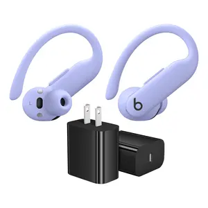 Beats Powerbeats Pro 2 Bluetooth Wireless Noise Cancellation Earbuds with USB C Wall Adapter Charger - Hyper Purple