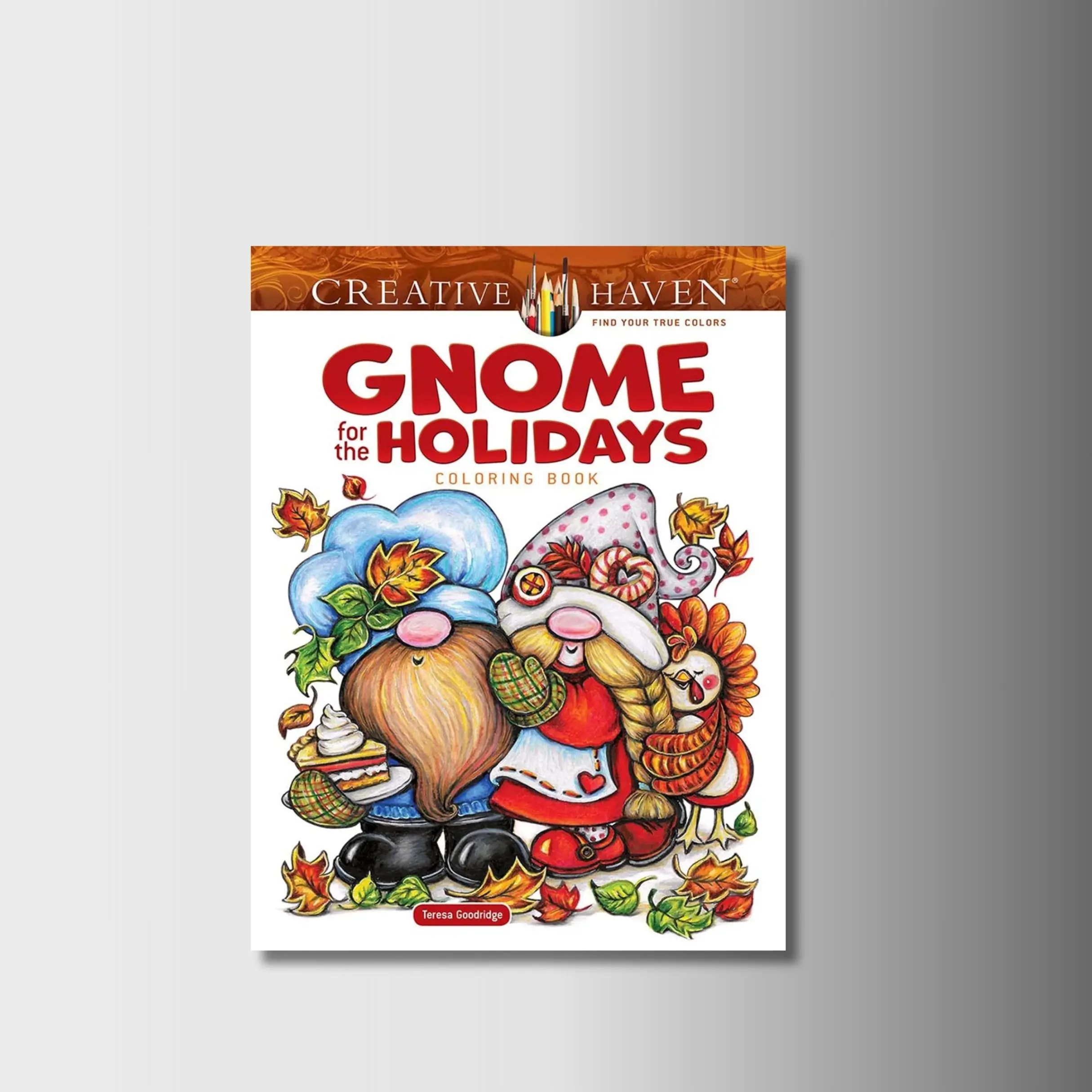 Creative Haven Gnome for the Holidays Adult Coloring Book - English, Soft Cover, Adult Relaxation, Holidays & Celebrations, Portability and Convenience, Literature & Art Resource Book
