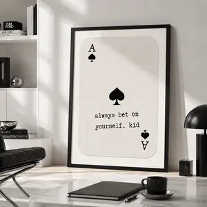 Ace of Spades Poster | Daily Affirmation | Motivational Wall Art