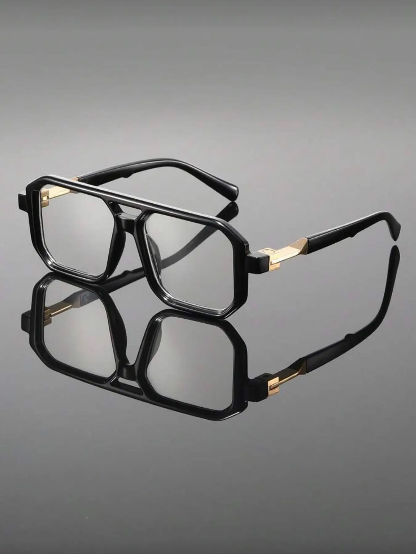 Unisex Fashion Square Transparent Glasses, Stylish Square Frames, Simple Trendy Eyewear, Versatile Accessory for Men and Women, Stylish Daily Wear, Fashion Eyeglasses