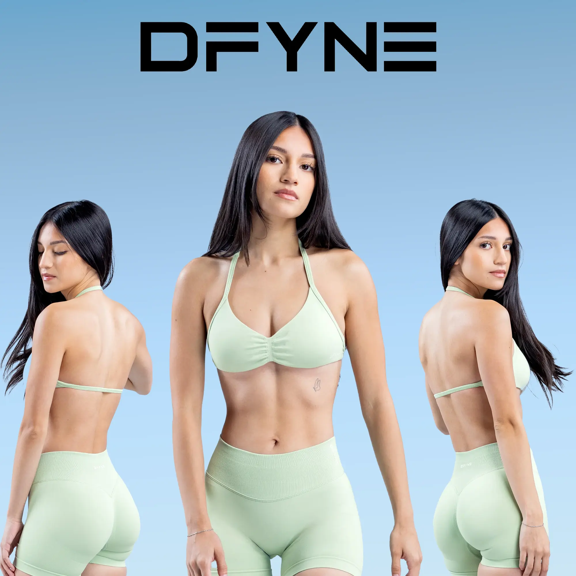 Dfyne Impact Strappy Bra Women's Seamless Medium-Support Sports Bra – Stretchy Workout Activewear with Strappy Back Detail