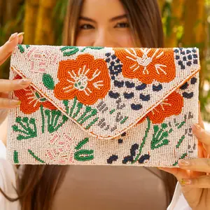 Camellia Beaded Clutch Purse