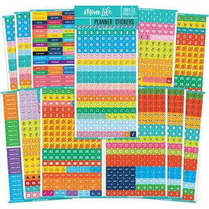 Planner Stickers - 1900+ Mom Calendar Icons, Variety Pack - Household Chores, Budget, ' School Events, Daily Errands for Adults Organizer