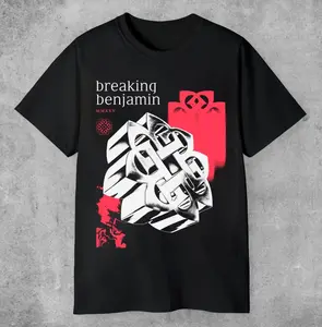Vintage Breaking Benjamin T Shirt Metal Legend Graphic Retro Vibe Cotton Tee Top Fan HY4388