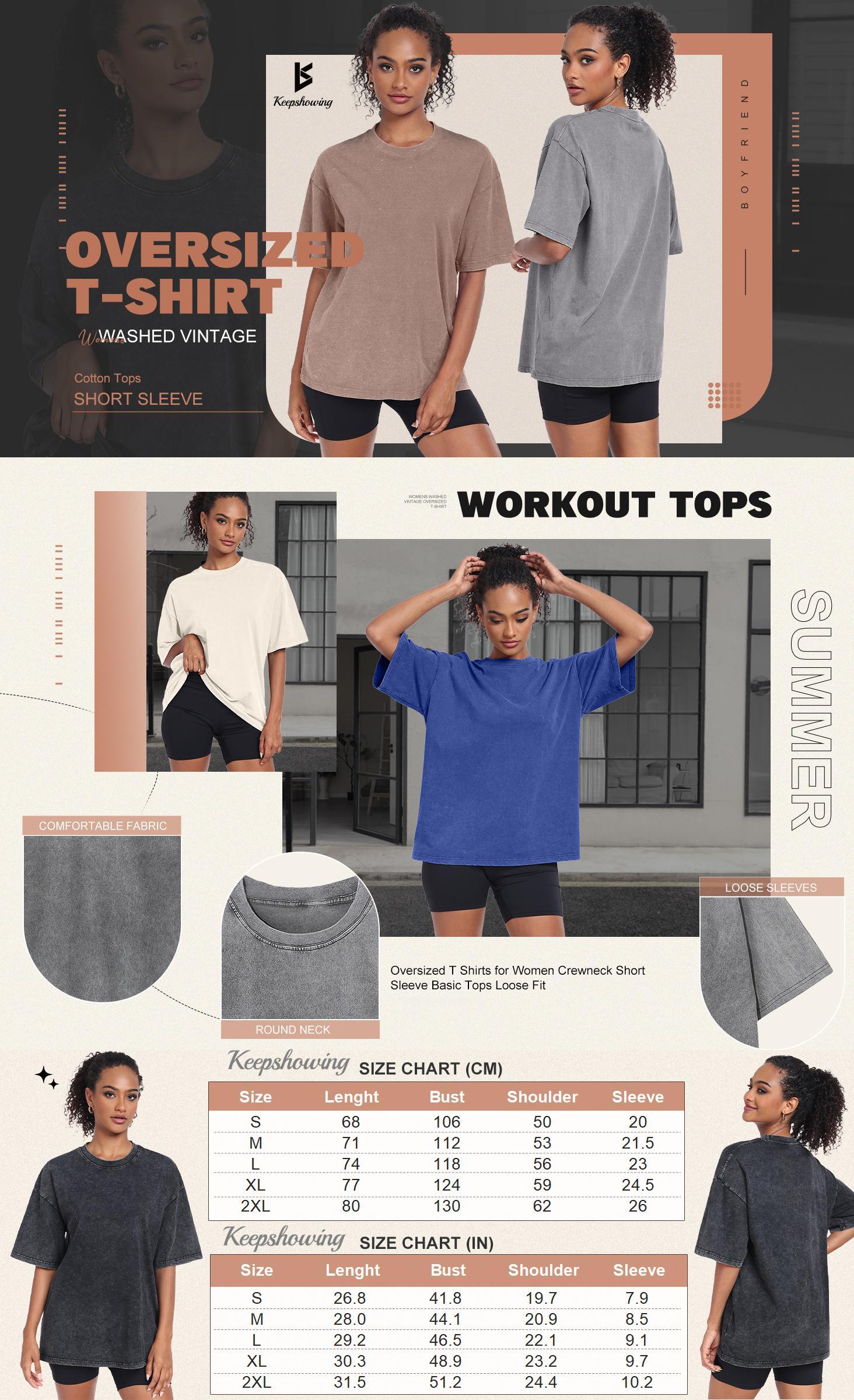 3Pack Womens Vintage Oversized T Shirts Acid Washed Baggy Cotton Tee Workout Gym Shirts Boyfriend Short Sleeve Tops,summerwins Casual Sportswear Casual Sports Tops,back to school,back to school shopping