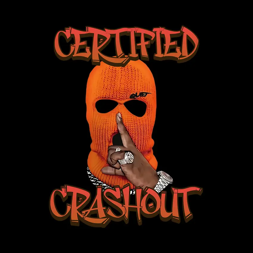 "Certified Crash-Out" DTF Transfer - Unhinged Street Vibes - No Limits · Full Send - Suitable For T-shirts, Bags & Fabric Decor, Washable Iron-On Stickers, Streetwear Slang Heat Transfer Stickers