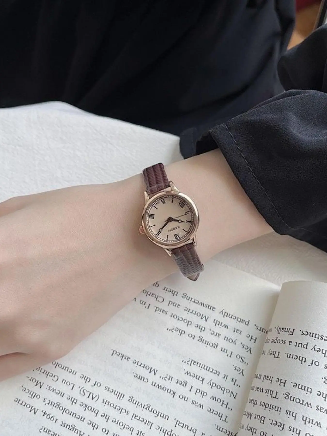 New Fashion Women's Watch, Analog Quartz Watch, High-Quality Style, Vintage Thin Strap Quartz Watch, Ideal for Junior/senior High School Students, Analogue Quartz Watch, Analog Watches, Fashionable Analog Watch
