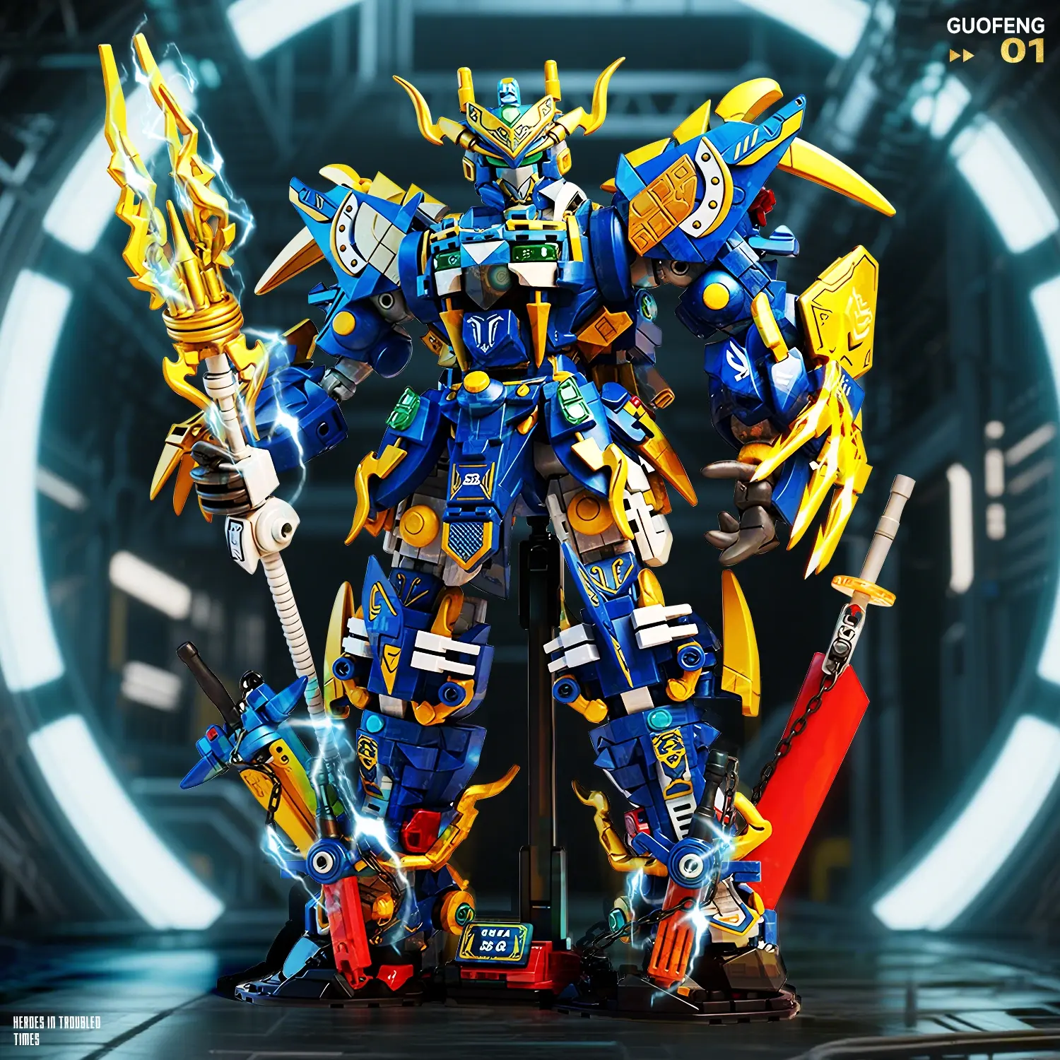 Superhero Zhao Yun Mech Warrior Robot Building Kit, DIY Building Model, Building Blocks Model, Building Sets, 2051pcs High Difficulty Assembly Toy, Perfect Gift for Boys & Adults