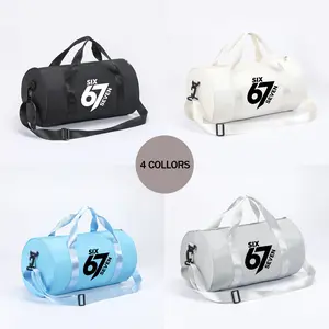 67 Hot Meme Pattern Cylinder Design Women's Clutch Bag - Foldable Yoga Dance Handbag, Solid Color Minimalist Style, Large Capacity Lightweight Travel Bag with Adjustable Shoulder Strap and Secure Zipper