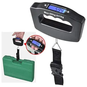 Handheld Portable Digital Luggage Scale with Grip - Travel Portable Electronic Weighing Suitcase and Bag