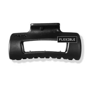 The Original Mello Hair Claw Clip Squishy Claw Clip Made in Korea Patent Pending 30021976 (Black, Small)
