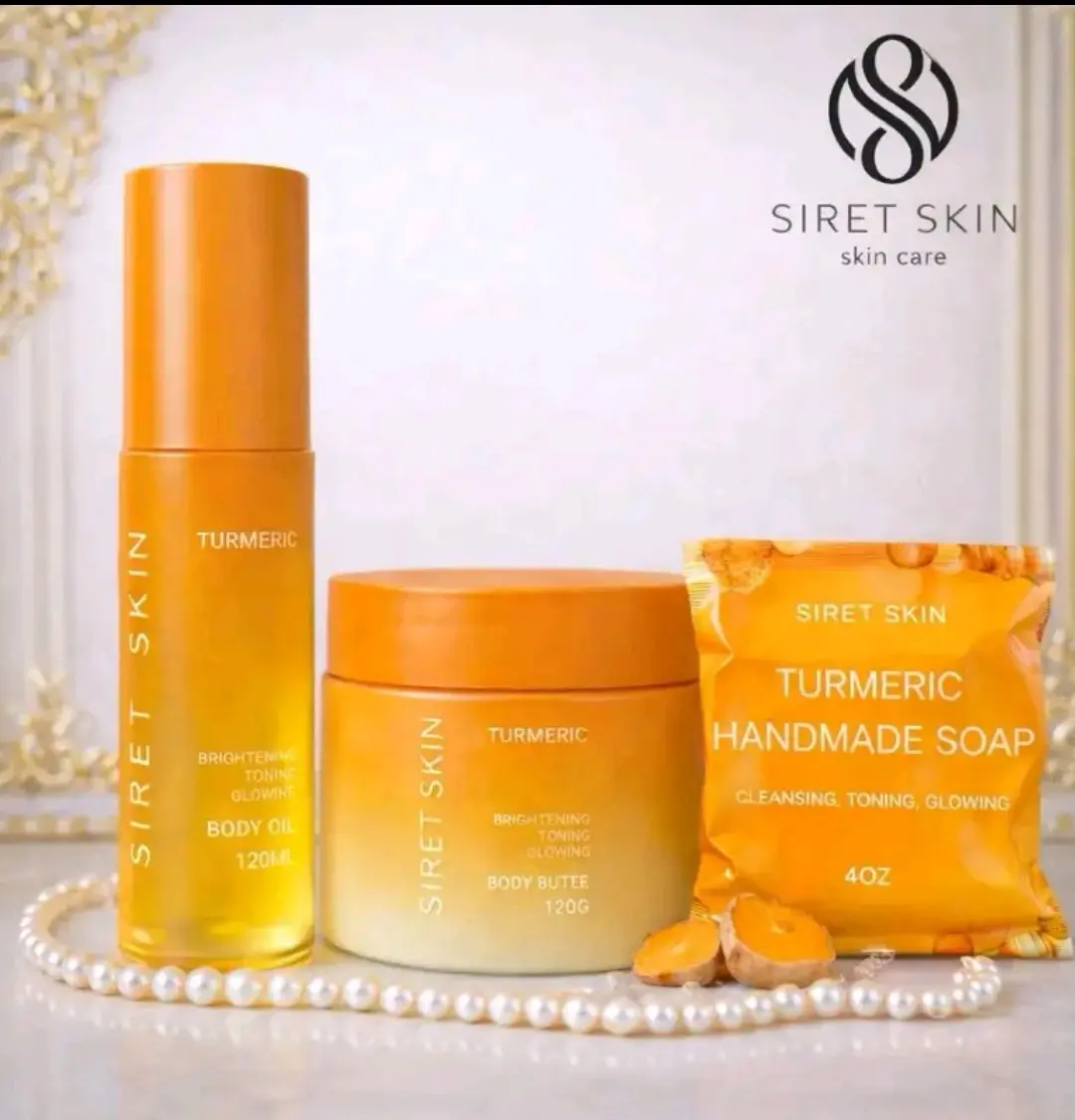 Siret Skin Turmeric Set – Body Butter Cream,Soap & Body Oil | WorldcaShop USA