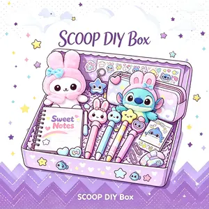Scoop Diy Box Bracelet with Wallet, Hairband Clip, Hair Clip, Necklace, Earrings, Pressing Nail, Hairdryer Cap, Bracelet, and Notebook