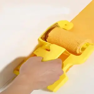 Paint Roller & Brush Set, Paint Roller with Corner Brush, Paint Edger Tool, Paint Tool for Indoor Wall Painting, Building Detail Treatment & Plastering