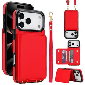 Card Holder Lanyard Phone Case Cover for iPhone 17 16 15 Pro Max Series, Comfortable Feel for Other Apple Models, Durable, Aesthetic and Stylish Smartphone Accessory