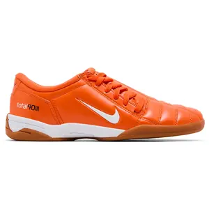 Nike Total 90 3 SP Safety Orange Mens Unisex Sneaker HJ9351-800 Comfort Indoor Soccer Football Trainer T90, Authenticity Guaranteed Vintage Fashion Shoe comfortable fit Metallic Gold