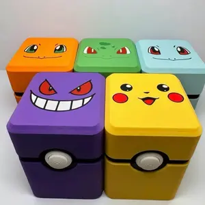 Pokémon-Themed Deck Box Handcrafted TCG Storage for Trainers & Collectors with Unique Character Designs in Assorted Colors