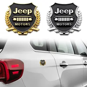 Metal Car Stickers, Truck Car Decal, Compatible with Jeep Cherokee Wrangler Jk Compass Grand Cherokee Gladiator Patrol, Side Markers Body Decals Car Sticker Car Accessories