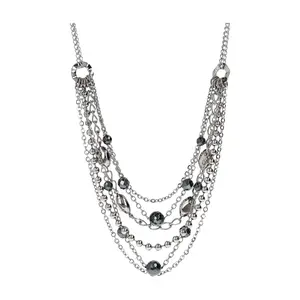 Steel By Design Multi-Strand Hematite Bead Necklace