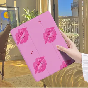 love Protective Case for iPad Built-in Pen Tray for iPad 9.7/ 10.2/ 10.9/ 12.9/ Pro 11/ 10th Gen, Stylus Storage, Digital Notetaking, Functional Tray, Minimalist Cover, Secure Fit, Premium Material, Pen Holder, Protective Sleeve, Students, Professionals