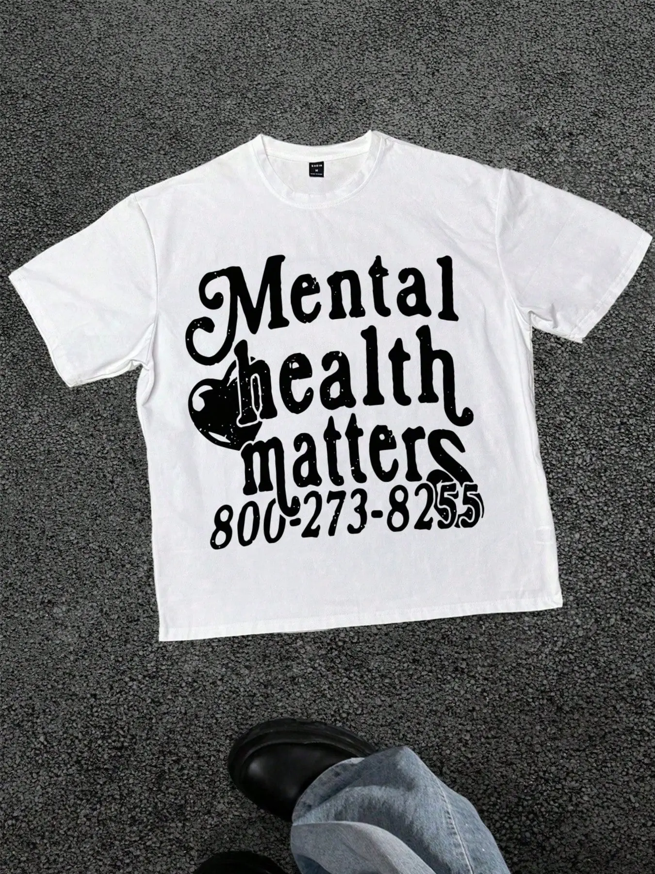 Mental Health Matters Graphic Casual Soft Short Sleeve Pure Cotton 220gsm T - Thirt